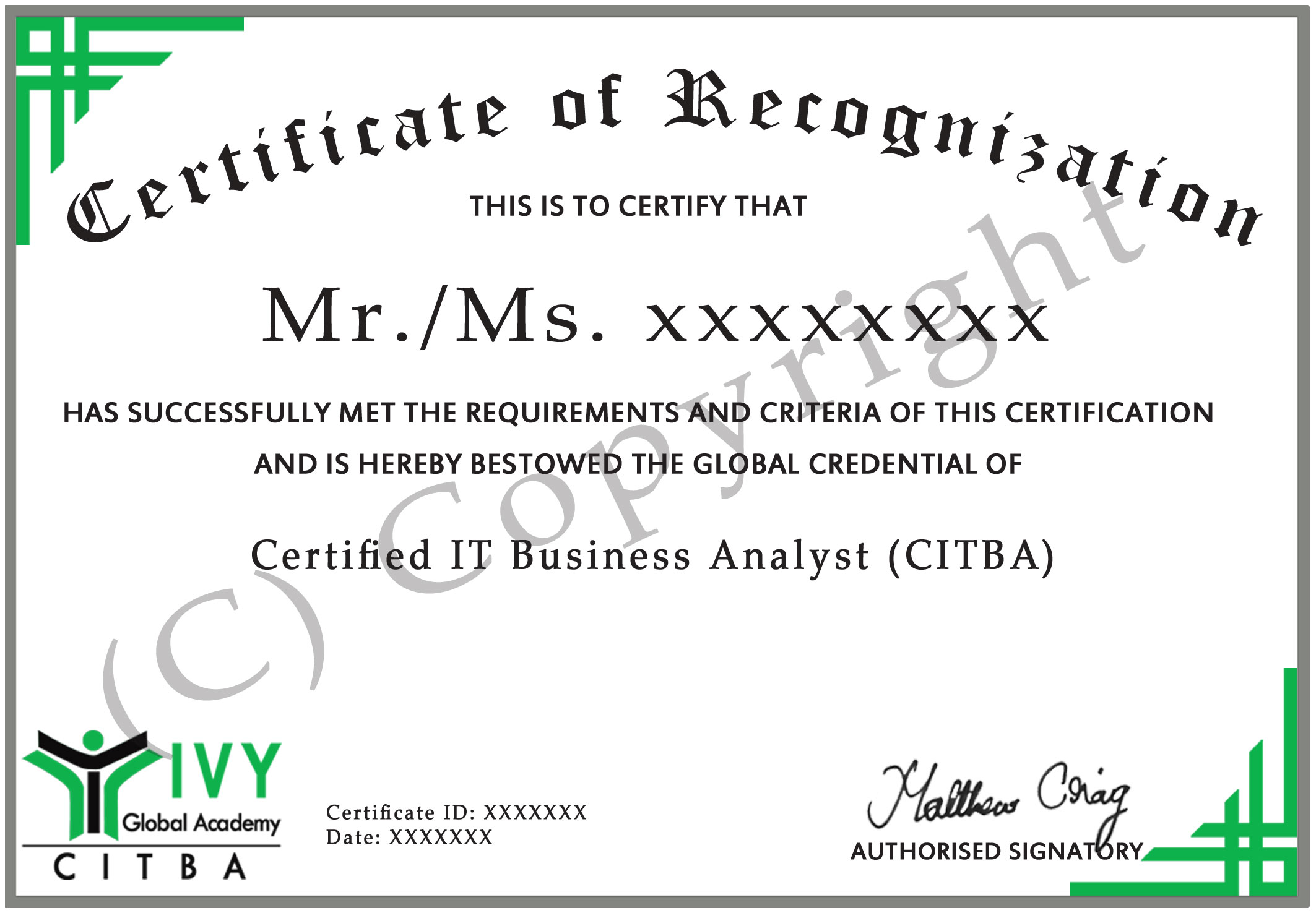 Business analyst sales certification